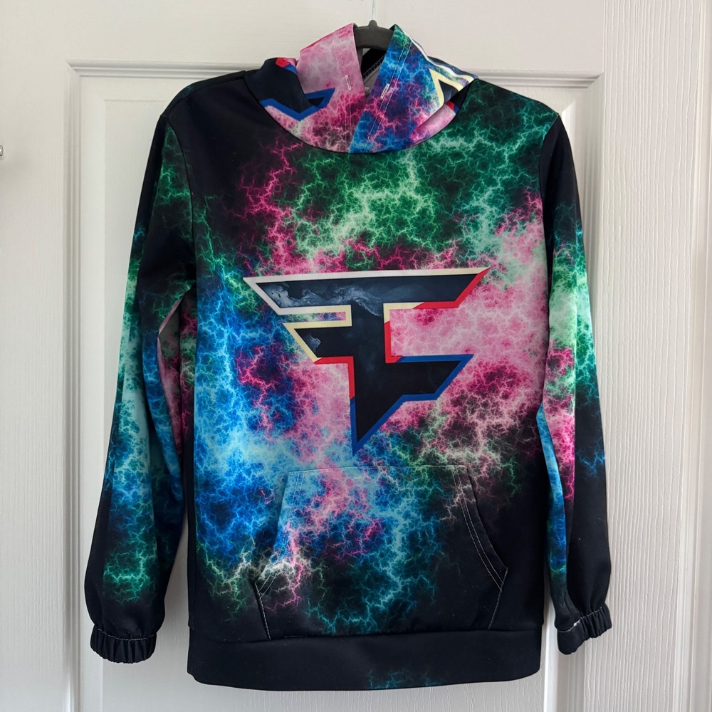 FaZe Clan Galaxy Lightning Hoodie Pullover Sweatshirt All Over Print Multicolor